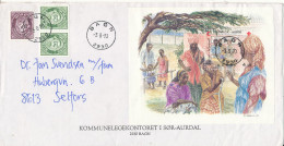 Norway Cover Bagn 3-8-1990 With Minisheet RED CROSS - Lettres & Documents