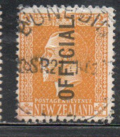 NEW ZEALAND NUOVA ZELANDA  1915 1919 1917 OFFICIAL STAMPS KING GEORGE V 2p USATO USED OBLITERE' - Oblitérés