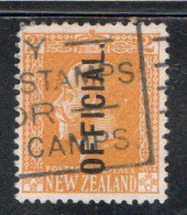 NEW ZEALAND NUOVA ZELANDA  1915 1919 1917 OFFICIAL STAMPS KING GEORGE V 2p USATO USED OBLITERE' - Oblitérés