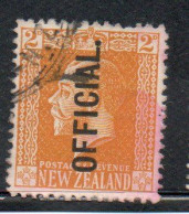 NEW ZEALAND NUOVA ZELANDA  1915 1919 1917 OFFICIAL STAMPS KING GEORGE V 2p USATO USED OBLITERE' - Used Stamps