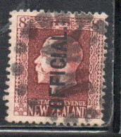 NEW ZEALAND NUOVA ZELANDA  1922 OFFICIAL STAMPS KING GEORGE V 8p USATO USED OBLITERE' - Gebruikt