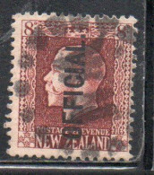 NEW ZEALAND NUOVA ZELANDA  1922 OFFICIAL STAMPS KING GEORGE V 8p USATO USED OBLITERE' - Used Stamps