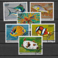 Komoren 1977 Fische Mi.Nr. 362/67 Kpl. Satz Gestempelt - Comores (1975-...)