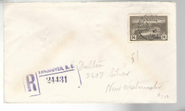 52208 ) Canada Registered Postmark 1946 Vancouver New Westminster - Einschreibemarken