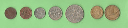 New Zealand 1 2 5 10 50 Cents + 1 E 2 Dollars Differents Dates Nickel + Brass Coin - New Zealand