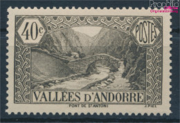 Andorra - Französische Post 59 Postfrisch 1937 Landschaften (10168851 - Neufs