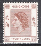 Hong Kong 1954 Queen Elizabeth A Single 20 Cent Stamp From The Definitive Set In Mounted Mint - Ongebruikt