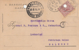 A156. Napoli. 1922. Cartolina PUBBLICITARIA , Con Leoni C. 10  ... C. BARRACANO... - Asegurados