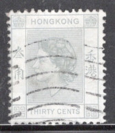 Hong Kong 1954 Queen Elizabeth A Single 30 Cent Stamp From The Definitive Set In Fine Used - Neufs