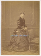 Photographie Ancienne XIXe Portrait Gd Format Jeune Femme Bourgeoise Photographe Mulnier Paris Madame Patorni - Geïdentificeerde Personen