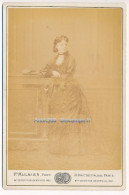 Photographie Ancienne XIXe Portrait Gd Format Jeune Femme Bourgeoise Photographe Mulnier Paris Madame Patorni - Identifizierten Personen