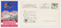 Postcard / Postmark Winter Olympic Games Garmisch Partenkirchen Austria 1936 - Winter 1936: Garmisch-Partenkirchen