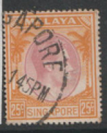 Singapore  1948  SG  25  25c  Perf 17,1/2     Fine Used - Singapour (...-1959)