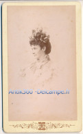 Photographie Ancienne XIXe CDV Portrait De Madame PATORNI Chapeau Coiffure Photographe Hideux Paris 1896 - Identified Persons