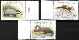 Luxembourg, Luxemburg, 1996, MI 1400-1402, YT 1350 - 1352,  FAMILIE DER MARDER,  GESTEMPELT,  Oblitéré - Gebraucht