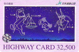 Carte JAPON - ZODIAQUE 3/3 - HOROSCOPE - LION CANCER BALANCE - JAPAN Prepaid Highway Card - HOROSKOP - HW 924 - Zodiaque