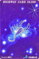 Carte JAPON - ZODIAQUE SCORPION - Aniimal ZODIAC HOROSCOPE JAPAN HIGHWAY Card KREBS - HW 926 - Zodiaque