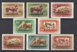 Hungary 1951. Farm Animals Nice Set MNH (**) Michel: 1150-1157 / 14 EUR - Ferme