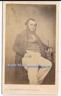 Photographie Ancienne XIXe CDV Portrait De M. PATORNI Rouflaquettes Canne Photographe Mulnier Paris - Persone Identificate