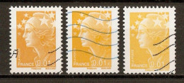 2008 Marianne De Beaujard N°4226 - Nuances, Du Jaune Orangé Au Jaune Citron. - Used Stamps