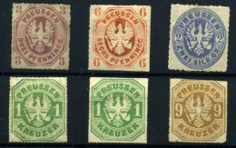 Prusse Nº 14, 16, 19, 23, 27. Año 1861/67. - Ungebraucht