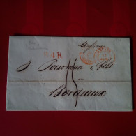 LETTRE ANVERS POUR BORDEAUX 1846 - 1830-1849 (Belgica Independiente)