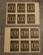 FRANCE VAL 10C &15 C BLACK ESSAY IN BLOCK OF 6 COTE 3120 EURO  NO GUM - 1872-1920