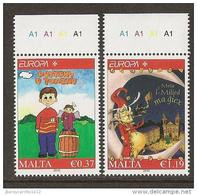 MALTA - EUROPA 2010 -TEMA ANUAL " LIBROS INFANTILES".- SERIE 2 V: -  DENTADO  (PERFORATED) - 2010