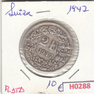 H0288 MONEDA SUIZA 1947 2 FRANCOS PLATA MBC+ - Autres & Non Classés