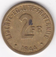 Gouvernement Provisoire 2 Francs 1944 Type Français , En Laiton , Lec# 45 - Algerien