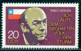 1974 Pablo Neruda,chilean Poet,Nobel Prize In Literature,DDR,1921,MNH - Prix Nobel