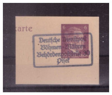 Böhmen Und Mähren (023101) Ganzsachenausschnitt Mit Sonderstempel Deutsche Dienstpost Böhmen Mähren Behördenpoststelle - Used Stamps