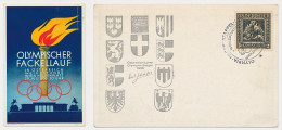 Postcard / Postmark Winter Olympic Games Garmisch Partenkirchen Austria 1936 - Torch Relay Vienna - Inverno1936: Garmisch-Partenkirchen