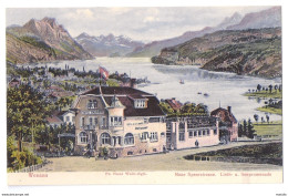 WEESEN: Hotel Bahnhof Von Hans Welti, Neue Speerstrasse, Linth- Und Seepromenade ~1910 - Weesen