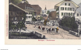 BOLTIGEN: Dorfpassage, Bauern Mit Kühen ~1910 - Boltigen