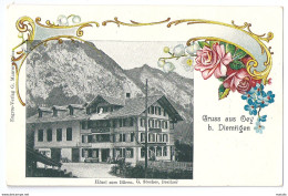 Gruss Aus OEY B. Diemtigen: Hotel Zum Bären, Lithorahmen ~1900 - Diemtigen