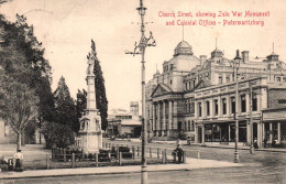 Pietermaritzburg - Church Street , Showing Zulu War Monument And Colonial Offices Afrique Du Sud South Africa Transvaal - South Africa