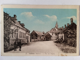 80 - Somme - Lucheux  : Rue De L'église , G. Réant, Editeur Amiens , Petite Animation - Lucheux