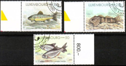 Luxembourg, Luxemburg, 1998, MI 1437 - 1439, YT 1387 - 1389,  SÜSSWASSERFISCHE  GESTEMPELT,  OBLITERE - Usati