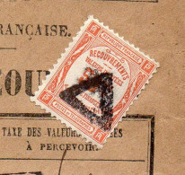 + Cote 250 E /  Signe Calves / TAXE No47 Recouvrement Sur Lettre  PEU COURANT - 1863-1870 Napoléon III Lauré