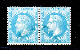 + COTE 150 E/ SUPERBE 20C NAPOLEON No29 OBLIT ESPAGNOLE BLEUE / A VOIR ++ - 1863-1870 Napoléon III Lauré