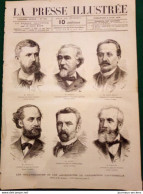 1878 L'EXPOSITION UNIVERSELLE - LES ORGANISATEURS ET LES ARCHITECTES - ETAT MAJOR AUTRICHIEN DEVANT LE CORPS DE MARCEAU - 1850 - 1899