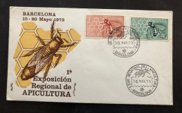 SPAIN, Cover With Special Cancellation, « FAUNA », « Insects », « Honeybees », « Apicultura », Barcelona, 1973 - Abeilles