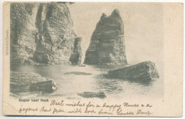 Sugar Loaf Rock, Port Erin, Isle Of Man, 1902 Ud Back To Lllian Bigwood, Jersey - Insel Man