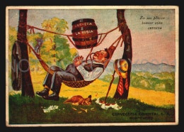 Man Dog Nap Hammock Beer Advertising Postcard Adv! Uruguay Cerveceria Oriental - Uruguay