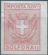 ITALIA-ITALY-ITALIEN,Kingdom Of Italy 1923 Revenue Stamp,Imposta Governativa Solforati,Imperf,Mint - Fiscali