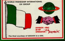 CARTE QSL.. WORLS FRIENDSHIP INTERNATIONAL DX GROUP  .1995 - Radio