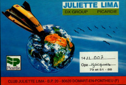 CARTE QSL.. JULIETTE LIMA..DX GROUP...PICARDIE    .1994 - Radio