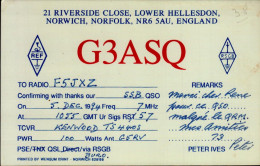 CARTE QSL.. G3ASQ  ENGLAND   .   .1994 - Radio