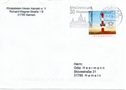 59688 - Bund - 2019 - 70c Leuchtturm Wangerooge EF A Bf BRIEFZENTRUM 30 - ... -> Hameln - Vuurtorens